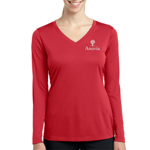   - Ladies Long Sleeve PosiCharge ® Competitor™ V Neck Tee Thumbnail